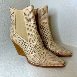 NEW Jeffrey Campbell Studded Heeled Booties Nude Womens 9